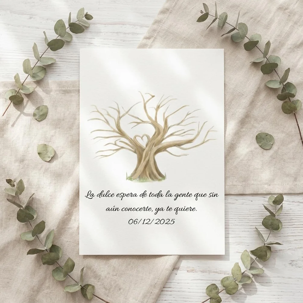 Árbol de huellas comunión niño niña | Lámina huellas personalizada | Alternativa libro firmas boda evento | Sin marco