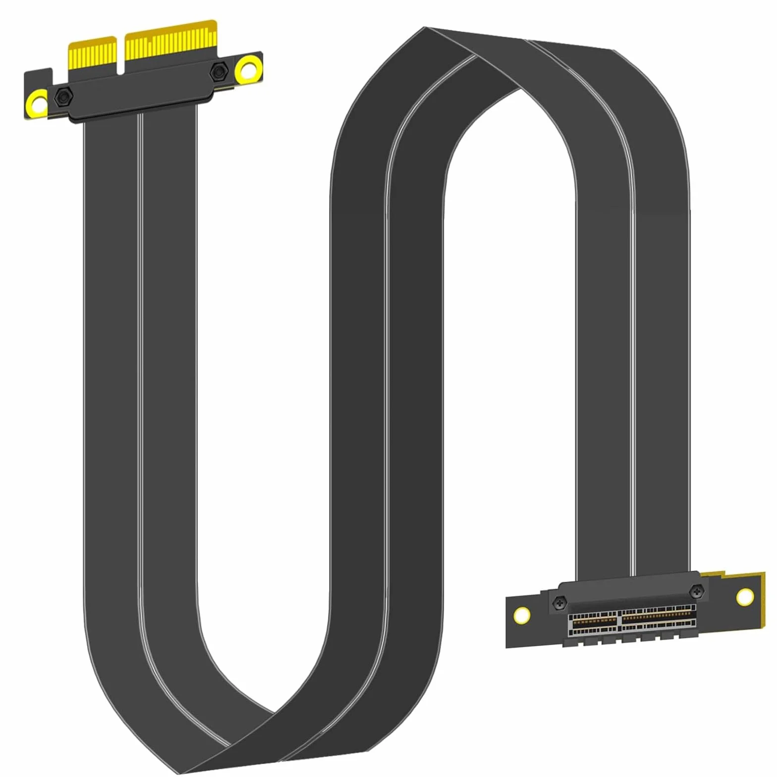 GLOTRENDS 600mm PCIe 4.0 X4 Riser Cable para M.2, WiFi, Firewire, USB, tarjetas de sonido, etc.