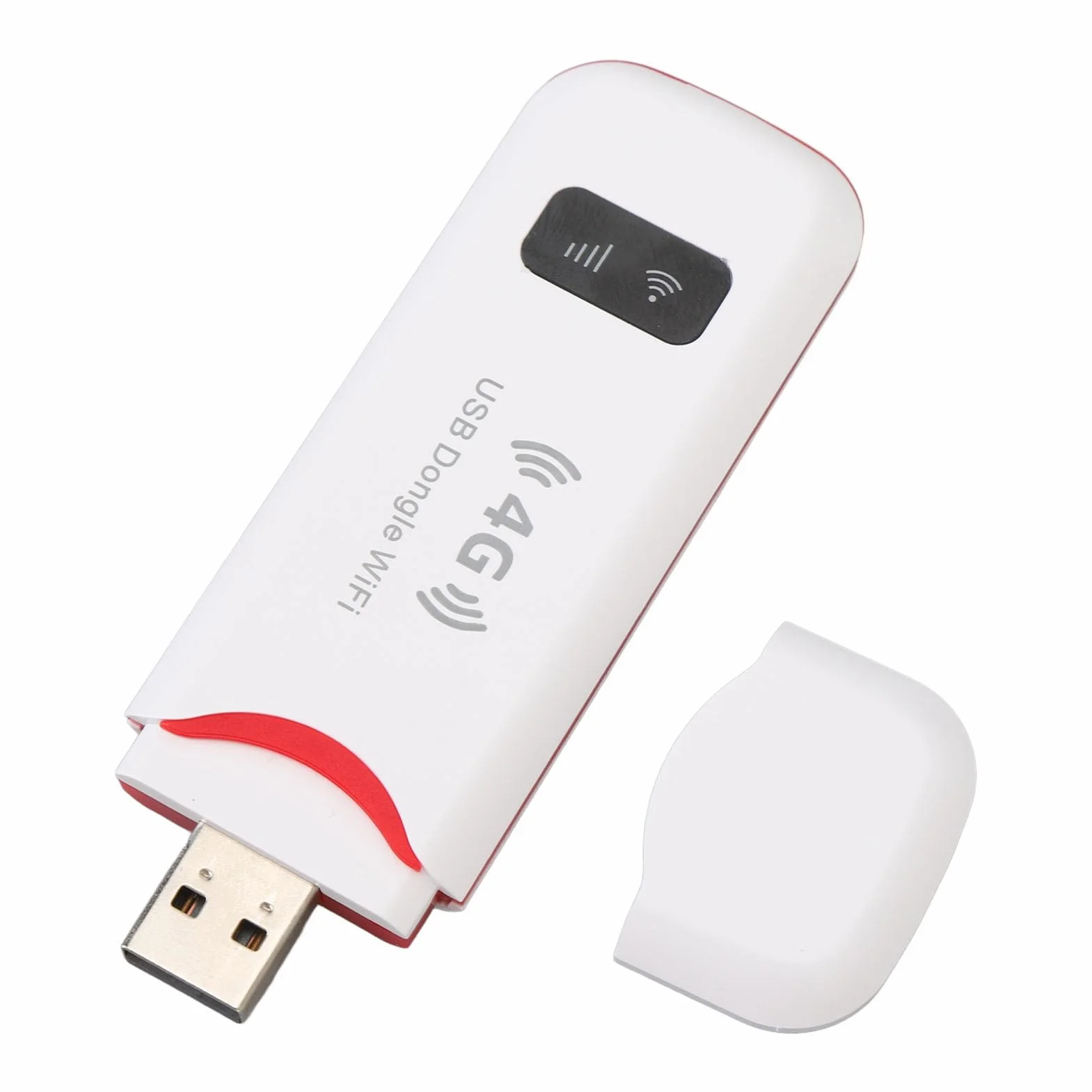 VBESTLIFE Módem USB 4G LTE, Enrutador de Punto de Acceso Móvil Inalámbrico Portátil de 150 Mbps con Ranura para Tarjeta SIM, Compatible con 10 Usuarios para Viajes en Europa, Asia,