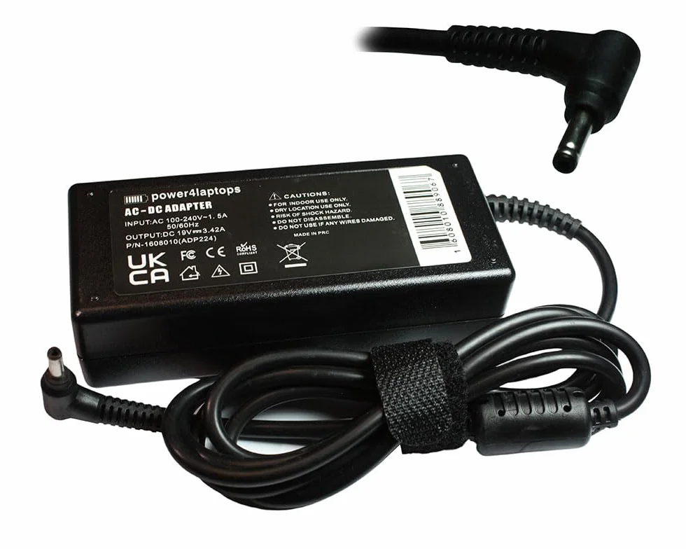 Power4Laptops Adaptador Fuente de alimentación portátil Cargador Compatible con Primux Ioxbook 15R3a