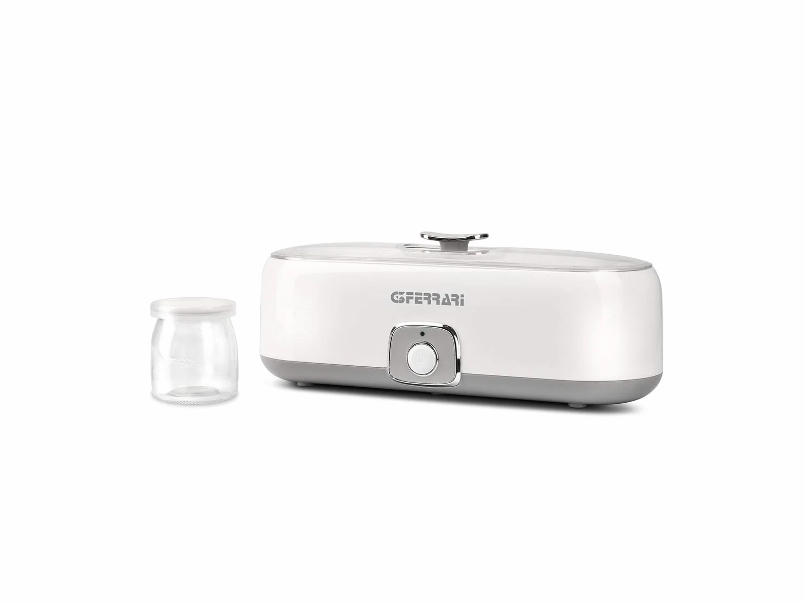 G3 Ferrari G10133 Fermento 4 Yogurtera, 4 tarros de cristal 180 ml, 20 W, Blanco