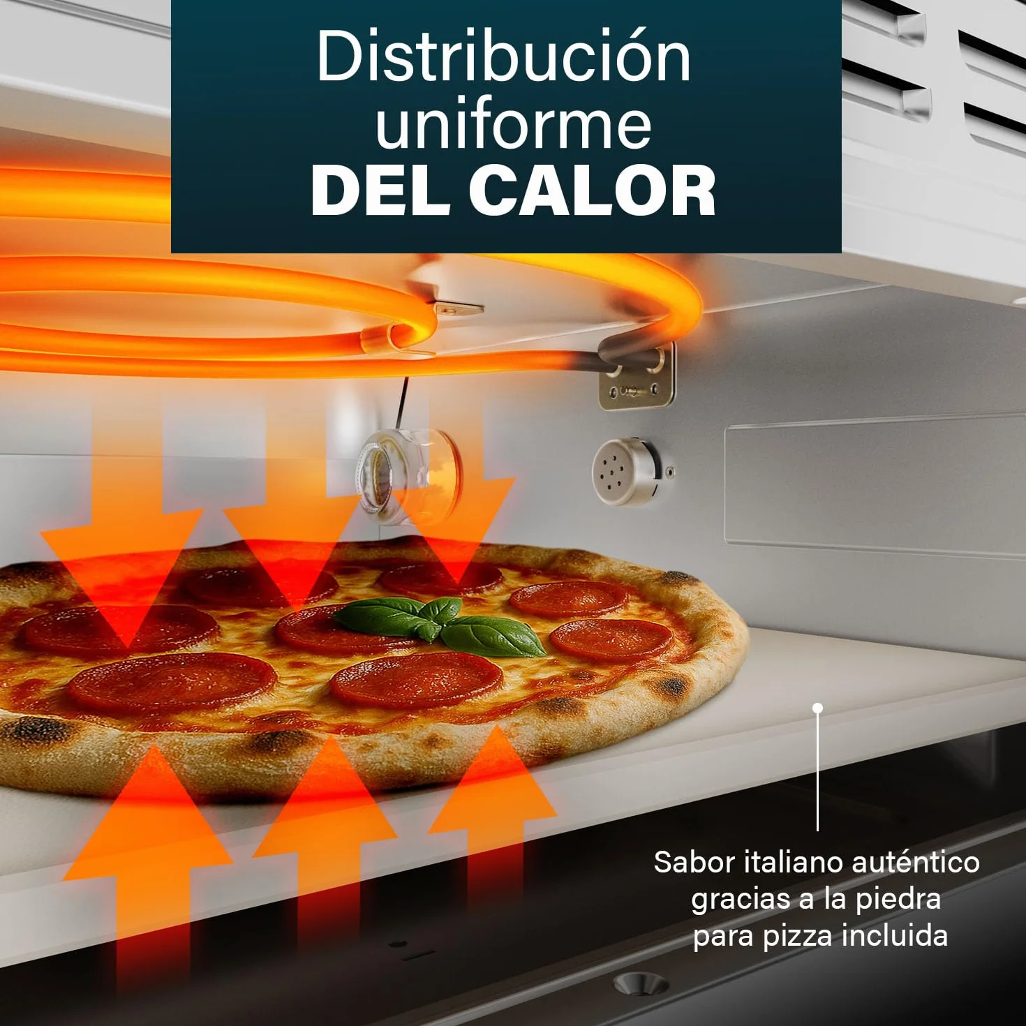 Princess Horno para Pizza Pro Max 15L 400°C 2100W Control Digital Piedra y Pala Incluidas