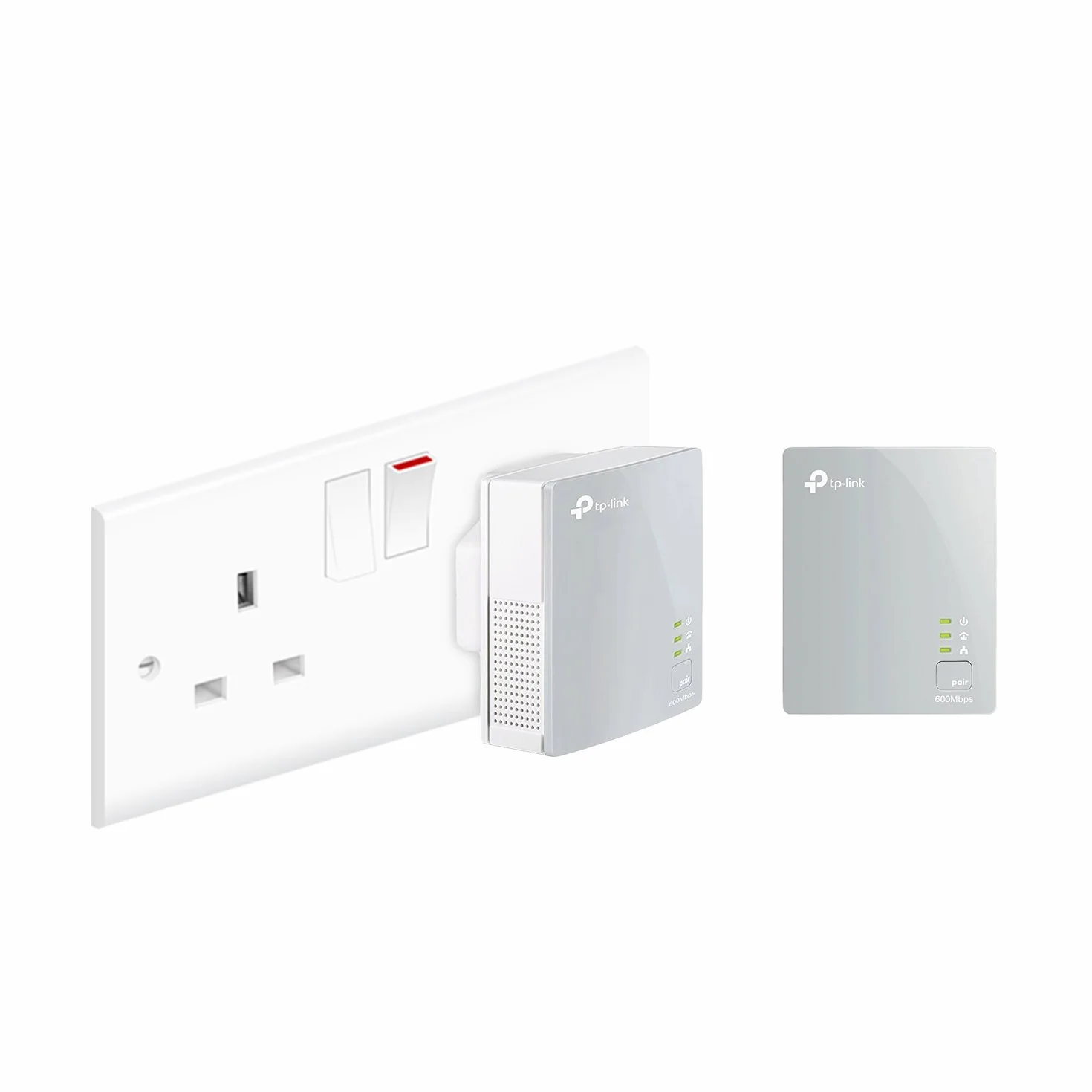 TP-Link TL-PA4010KIT Nano AV600 Powerline Adapter Starter Kit, Up to 300 m Range, No Configuration Required, UK Plug