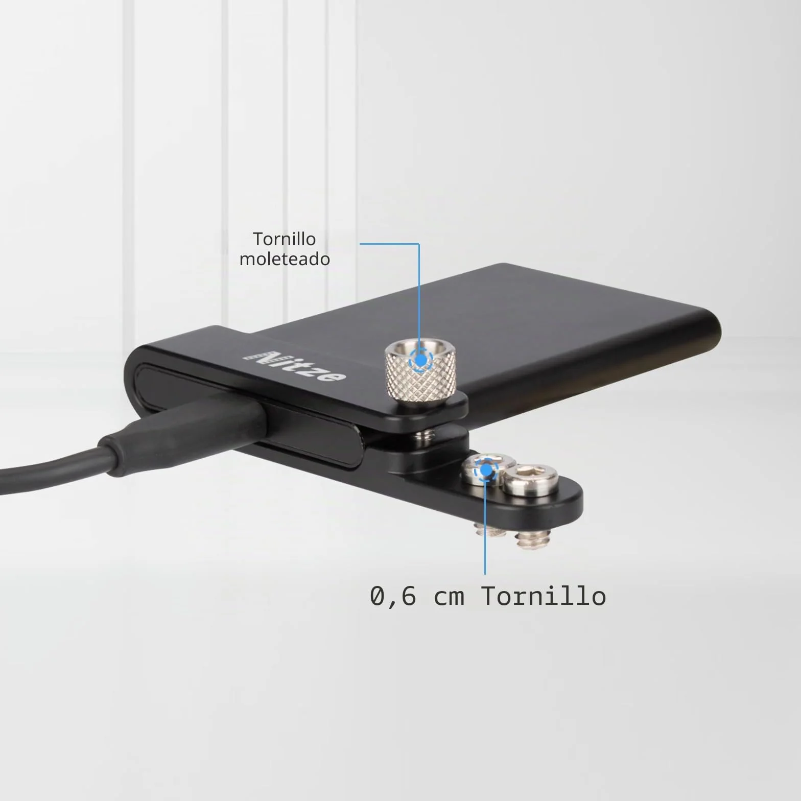 Nitze T7 SSD Soporte de Montaje Compatible con Samsung T7, Soporte SSD de Aleación de Aluminio Compatible con Jaula de Cámara para BMPCC 4K 6K - N42-T7