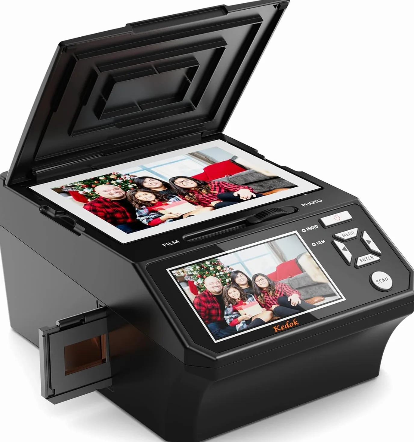 Pantalla LCD de 5 pulgadas, convierte películas, fotos y tarjetas de visita de 35 mm y 110 mm en alta resolución JPEG de 22 MP - Incluye tarjeta SD de 8 GB
