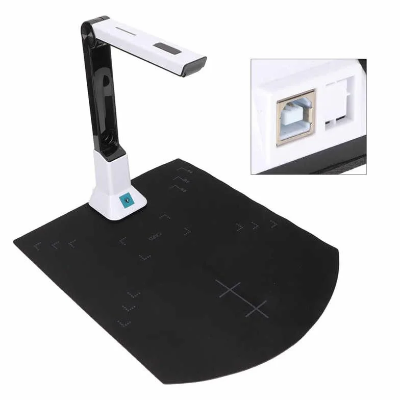 Cámara de documentos 8 millones de píxeles HD A4 enfoque automático cámara de documentos USB escáner for escanear archivos notas iman escaneo de documentos