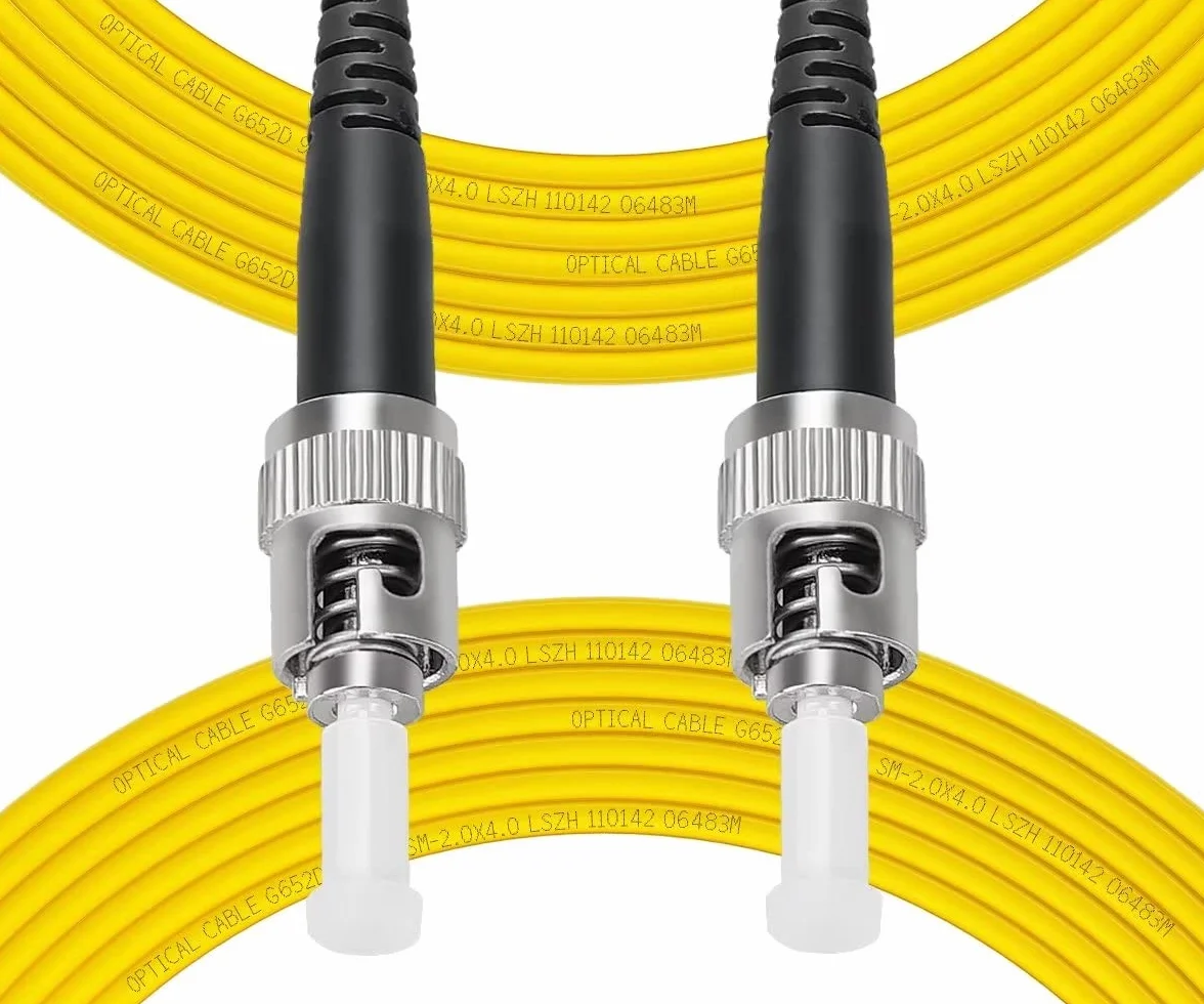 20m (66ft) OS2 ST a ST Fibra de modo único cable de conexión de fibra, Simplex, opción de longitud: 0,5 m (1 pie) - 30 m (98 pies) 9/125 μm Cable de fibra óptica