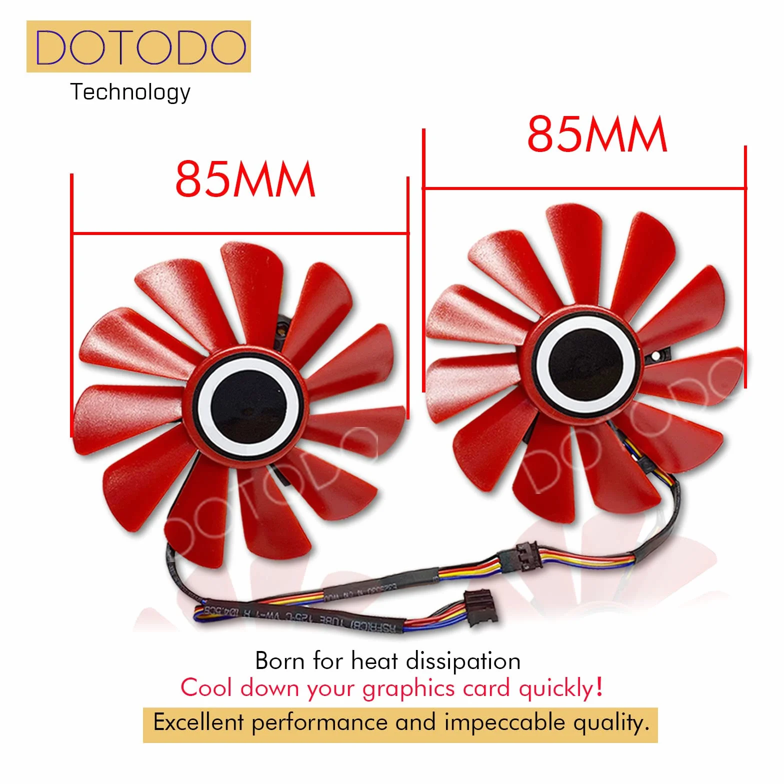 2 unids/lote 85mm FD10U12S9-C 4Pin GPU tarjeta gráfica ventilador minero ventilador para XFX RX 570 RS RX 580 RS tarjetas gráficas ventilador de reemplazo de enfriamiento