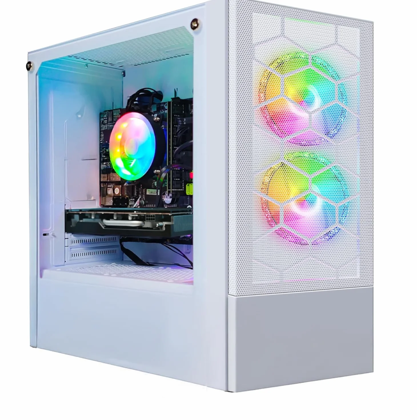 STGsivir PC Gaming, Ryzen 5 3400G, Vega 11,16G DDR4,512G SSD | Ordenador Gaming para Streaming, Edición de Video, Tareas, hasta 4.2 GHz, WiFi 6, BT 5.0, HDMI, Win11 Pro, ARGB