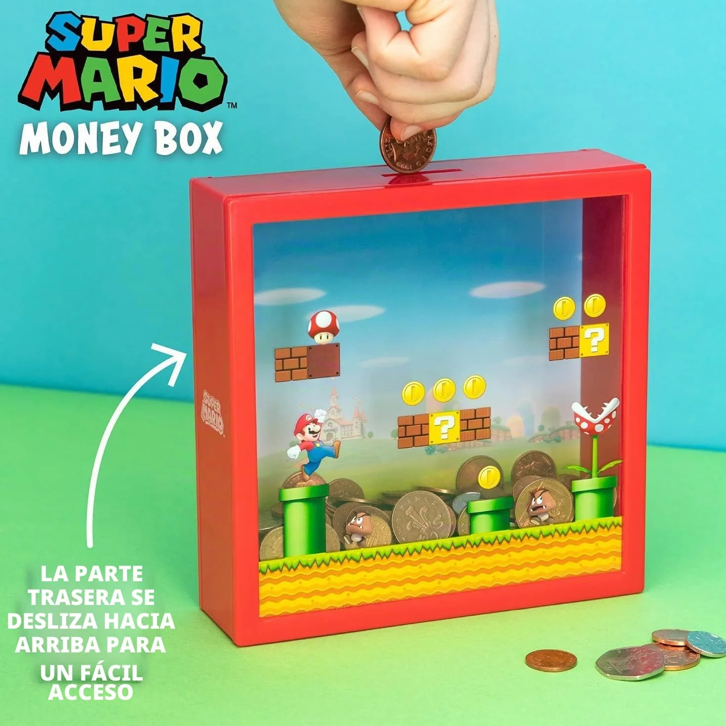 Hucha Super Mario Nintendo Oficial 18cm 7" Regalo Mario Bros