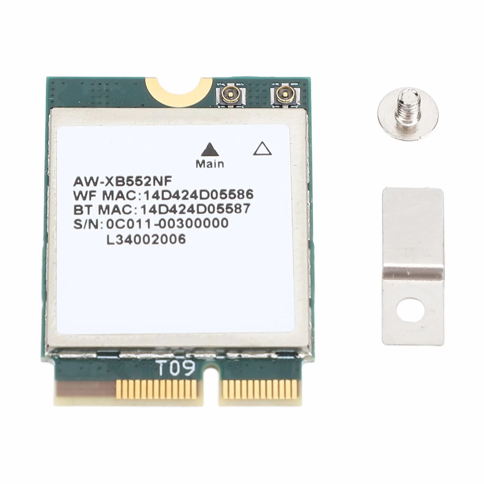 Tarjeta de Red Inalámbrica MT7902 WiFi 6E, M.2 2400Mbps 2,4GHz 5GHz 6GHz Tarjeta de Red WiFi de Triple Banda con Adaptador de Red Bluetooth 5.2 para 10 11 para Linux