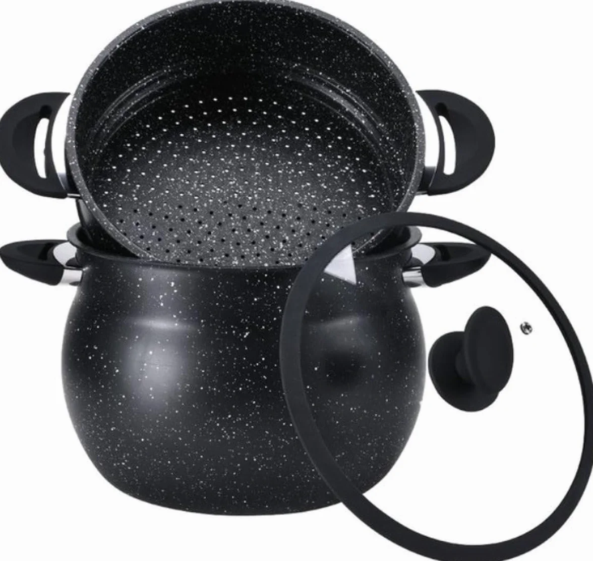 Royalty Line Cuscusera de Alta Gama 9 l 24 cm Negro