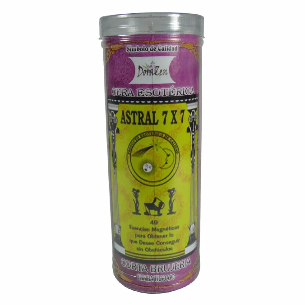 Velón Astral 7X7 Corta Brujería Tumba Trabajo Ritual protección liberación
