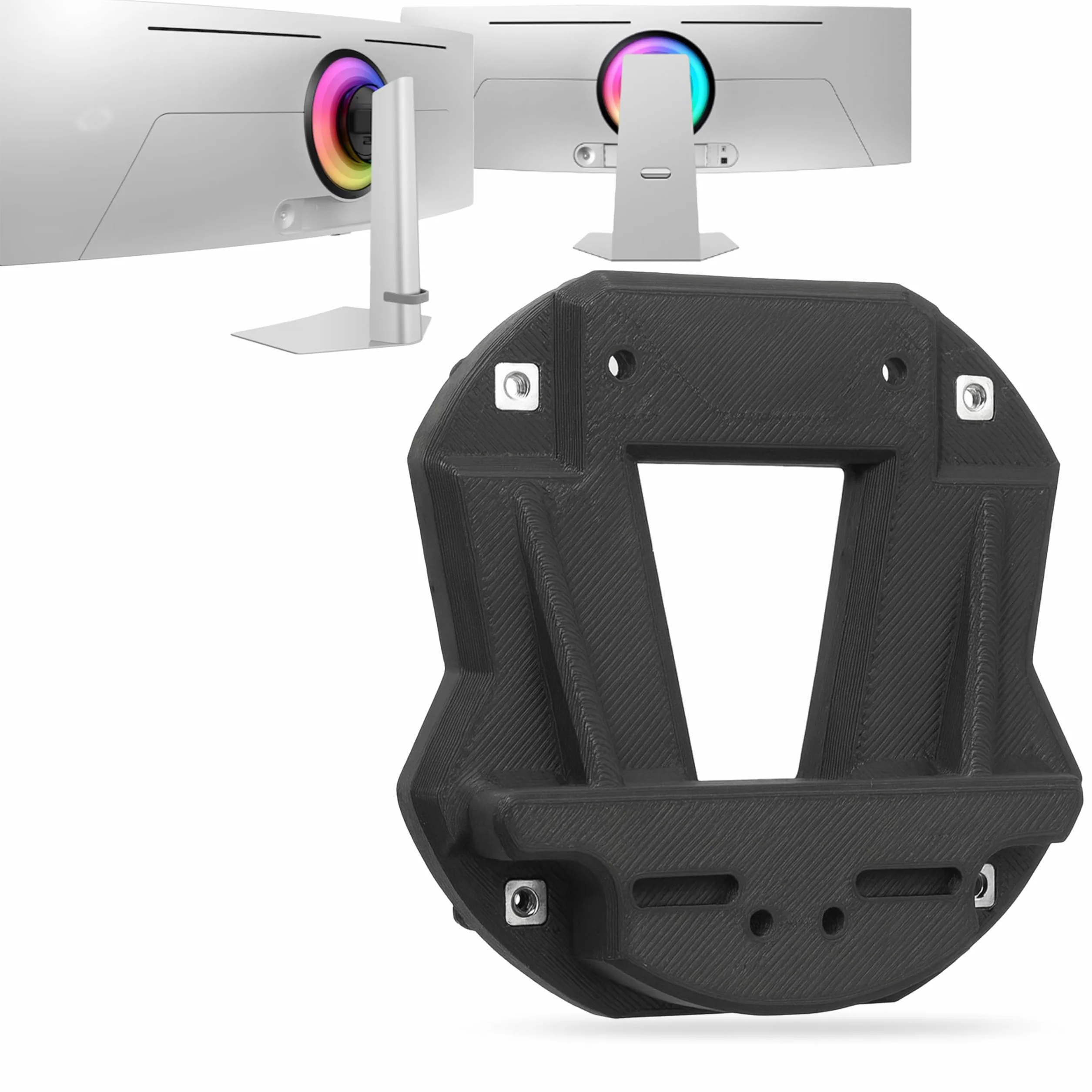 3IDEE Adaptador VESA Compatible con Monitor Samsung Odyssey OLED (G93SC, G95SC, S49Cg934) - 75 x 75 mm - Ajuste preciso y Estable - para Montaje en Soporte de Monitor