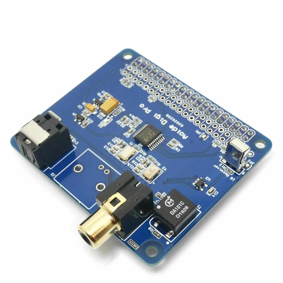 DollaTek HiFi Digi+ Digital Sound Card I2S SPDIF Optical Fiber RCA for Raspberry Pi 3 2 Model B B+