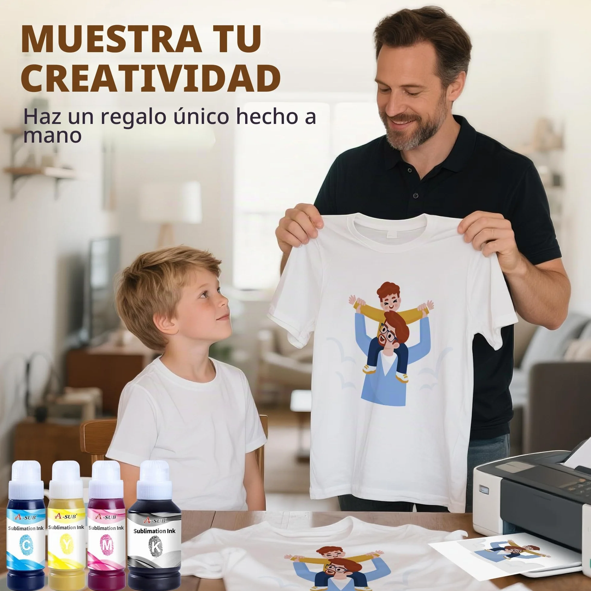 A-SUB 420 ml Recarga de Tinta de sublimación, fácil llenado para impresoras Epson EcoTank de la Serie ET1800 ET2700 ET2800 ET3700 ET3800 ET4700 ET4800 ET5800 ET14100 ET16100 ET16600
