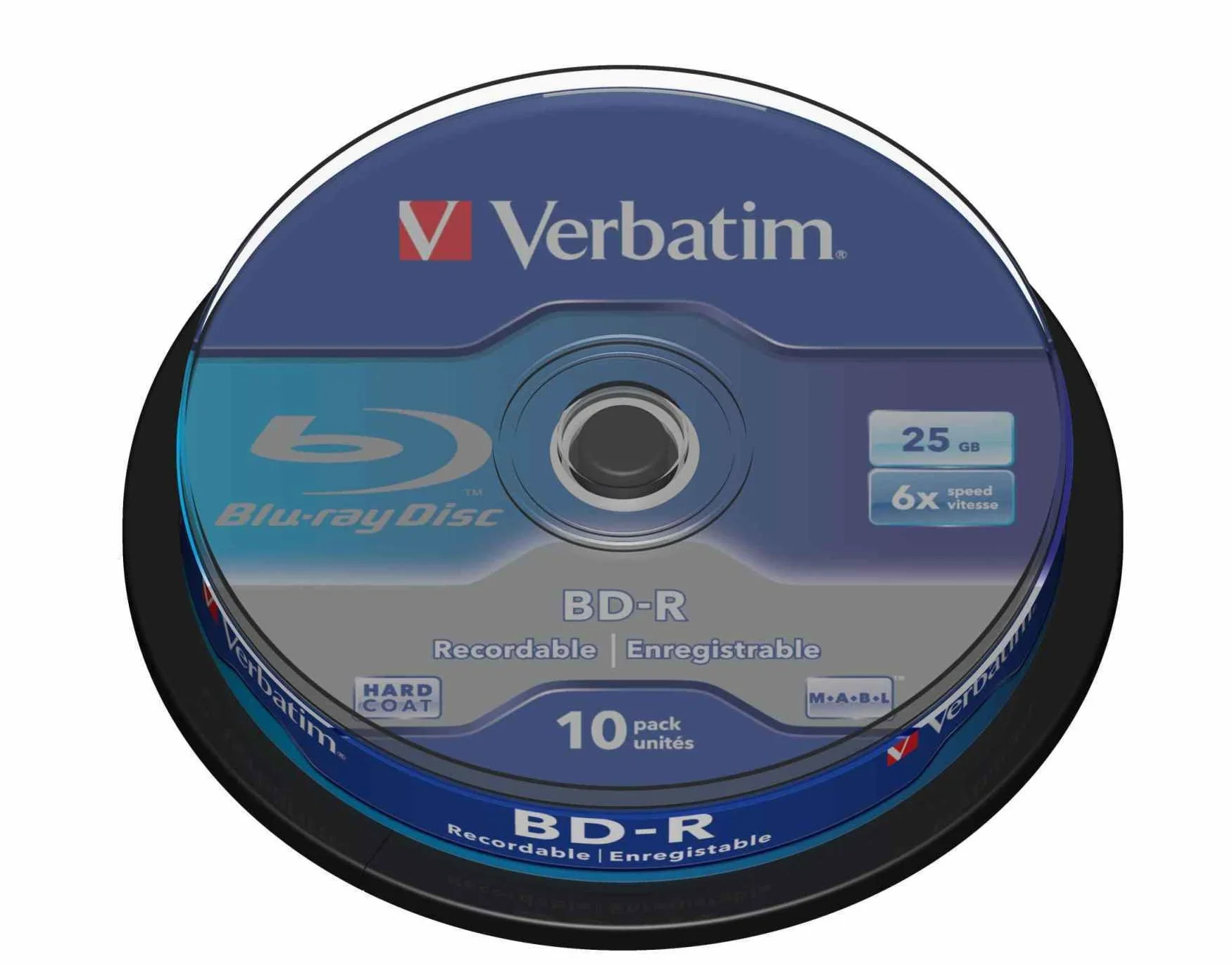 Verbatim 43742 - Disco BD-R de 25 GB, 6X, Multicolor