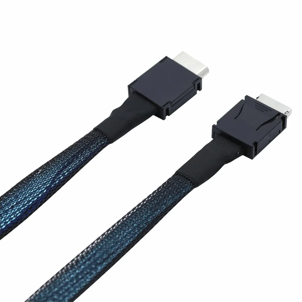 PCIE Oculink SFF 8611 4I una Mini SAS SFF-8611 4I Cable de ExtensióN de Datos de Supervelocidad para Servidor LíNea de Transferencia de Datos 1 M