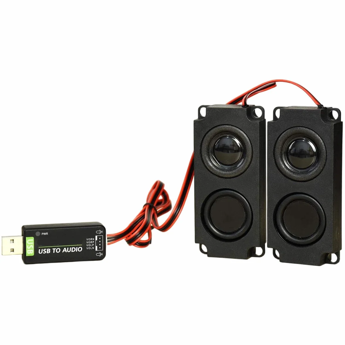 Riven Tarjeta de sonido USB con altavoz de 8Ω 5 W compatible con Jetson Nano, adaptador USB a audio compatible con grabación y reproducción