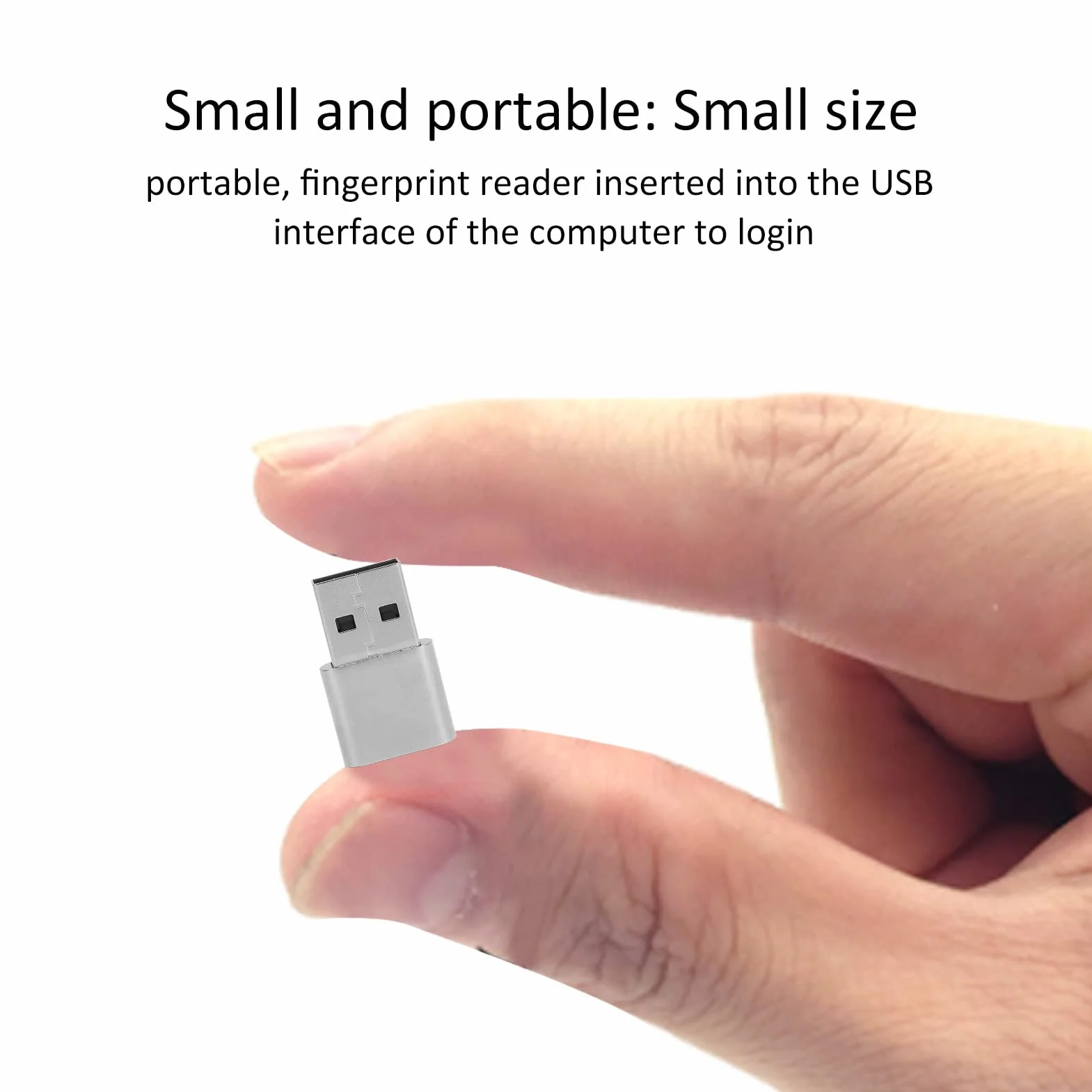 KIMISS Arcanite - Lector de Huellas Dactilares USB para PC 11, aleación de Zinc de 360 Grados, táctil, de Alta sensibilidad, Hello