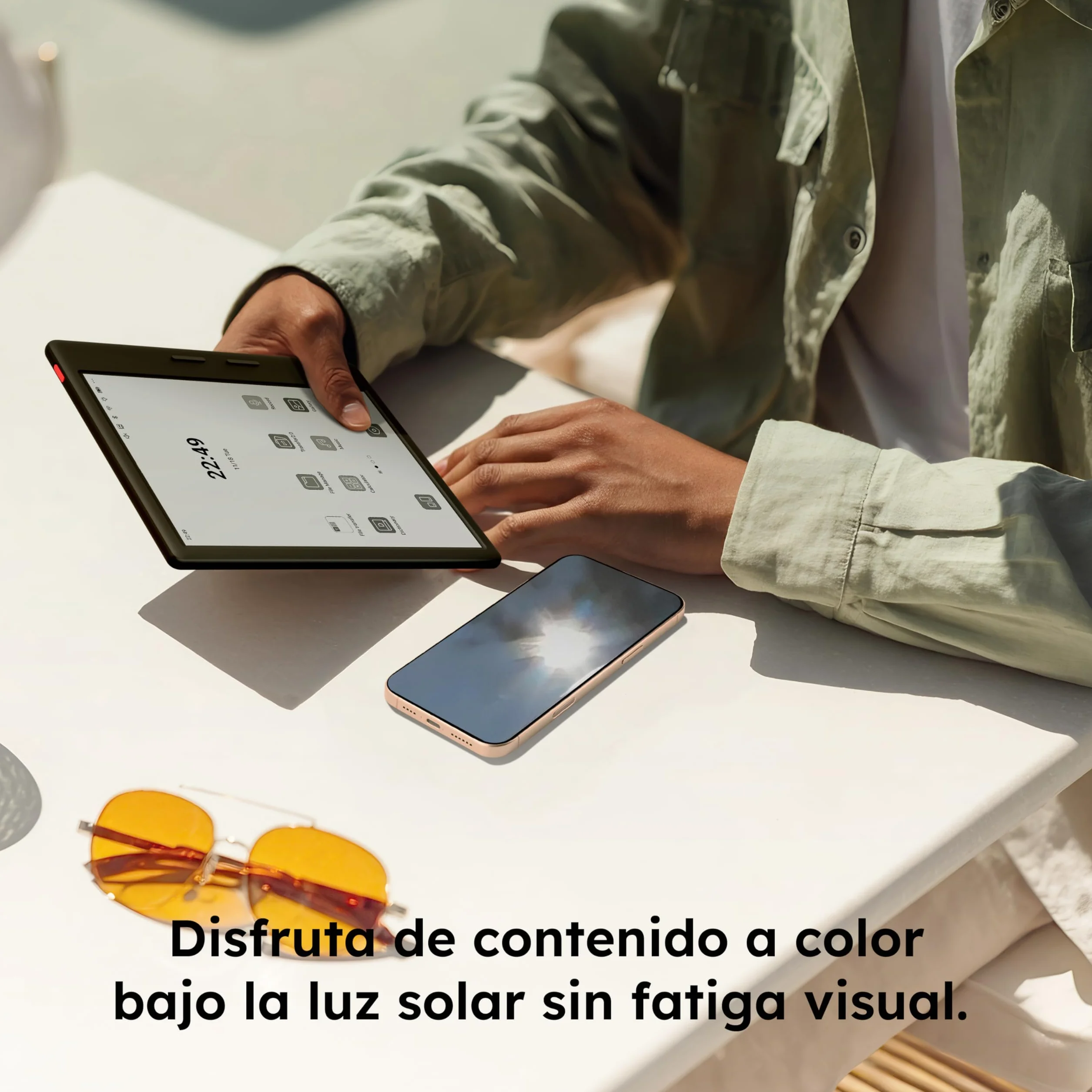Ocean - Lector de libros electrónicos de 64 GB + 4 GB de 7 pulgadas compatible con escritura a mano, tableta de papel de tinta electrónica de 7 pulgadas con batería de larga duración para leer