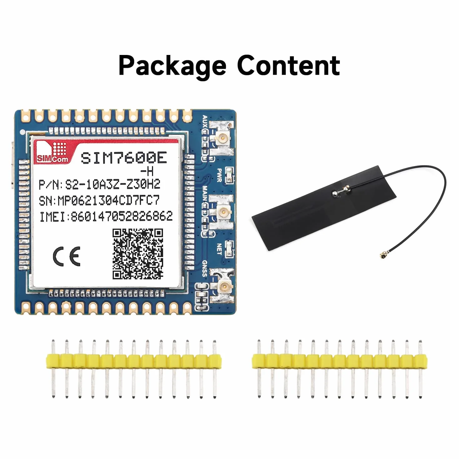 Waveshare SIM7600E-H 4G-Module, Used for Windows/Linux Dial-up Internet Access, Cloud Platform Communication, GNSS Locating, Compatible with Raspberry Pi/Jetson Nano/ESP32/STM32 Programming Platforms