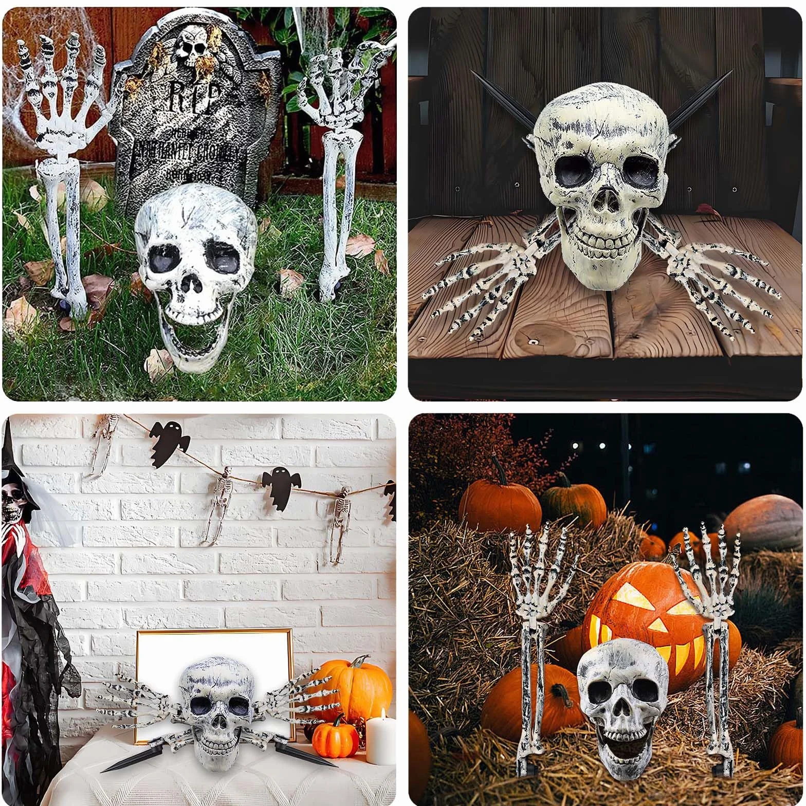 Esqueletos Halloween Decoracion, Esqueleto Falso Tamaño Natural para Exteriores