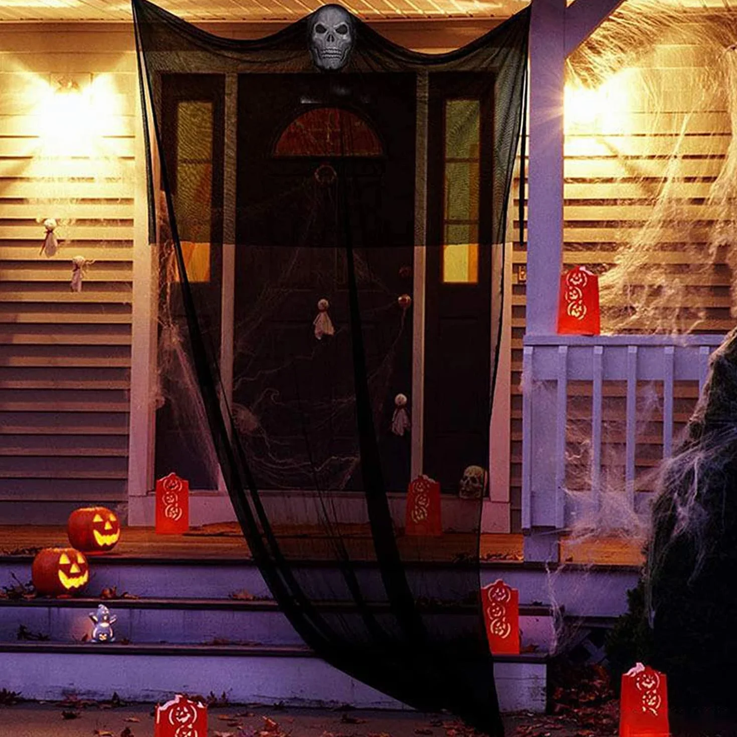 Fantasmas Colgantes de Halloween, Máscara de Esqueleto Colgante Decoraciones de Halloween