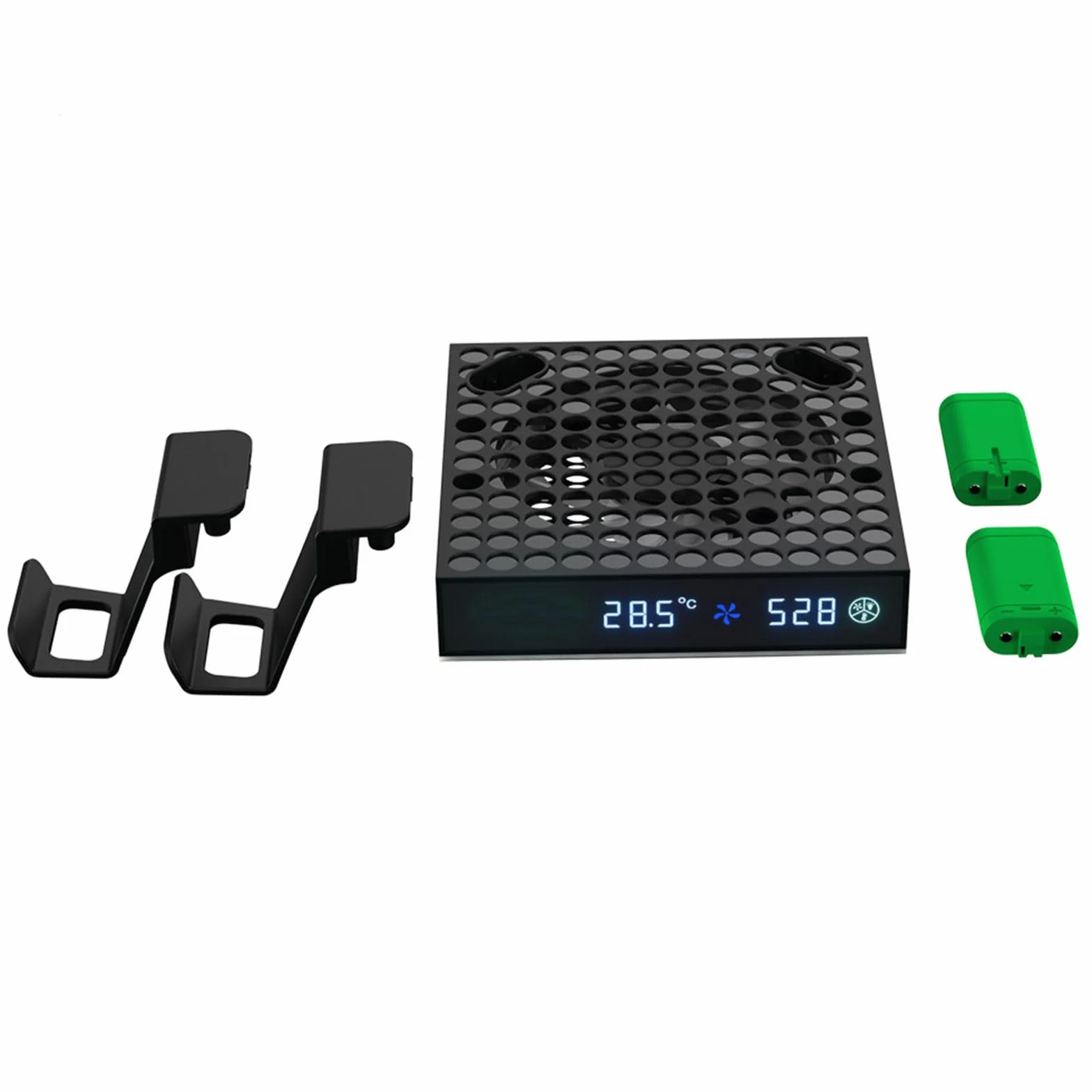 Ventilador de refrigeración para ventilador automático, velocidad ajustable por temperatura, pantalla LED, rendimiento de refrigeración