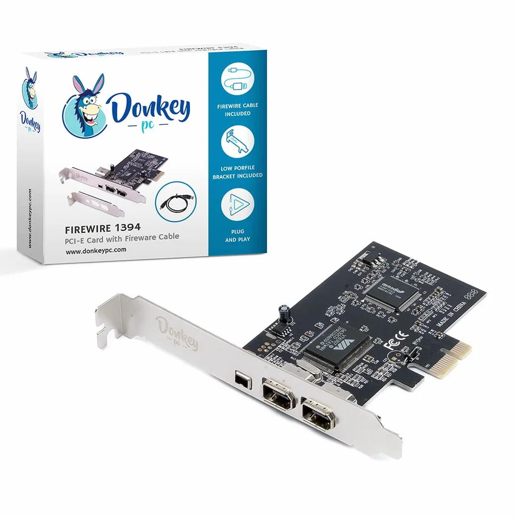 Tarjeta Firewire PCI Express 3 Puertos, Controlador IEEE 1394, Adaptador Firewire 800 para Windows 7/8/Mac OS Con Cable