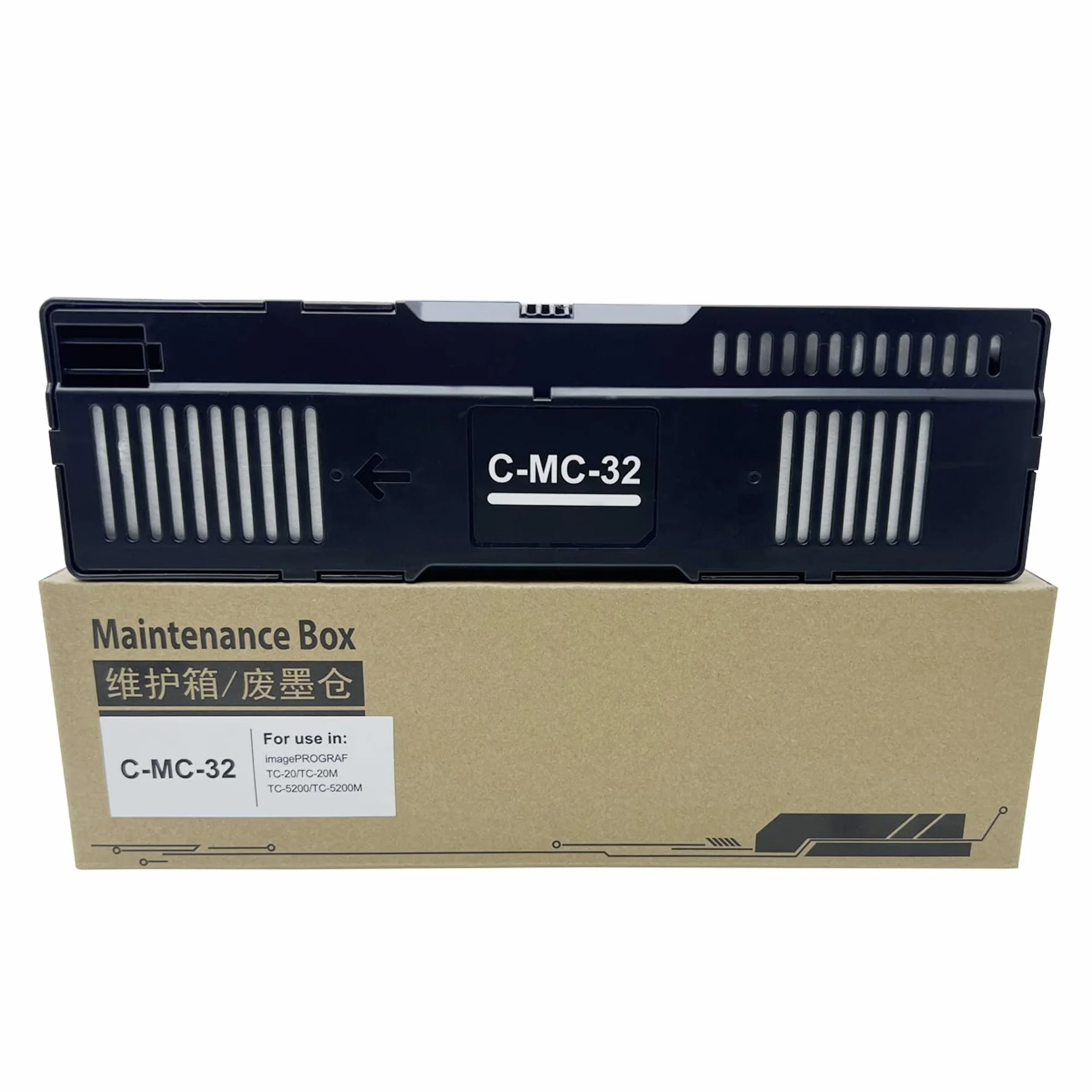 Caja de mantenimiento de tinta MC-32 compatible con impresora Canon | imagePROGRAF TC-20, TC-20M, TC-5200, TC-5200M, colector de tinta residual