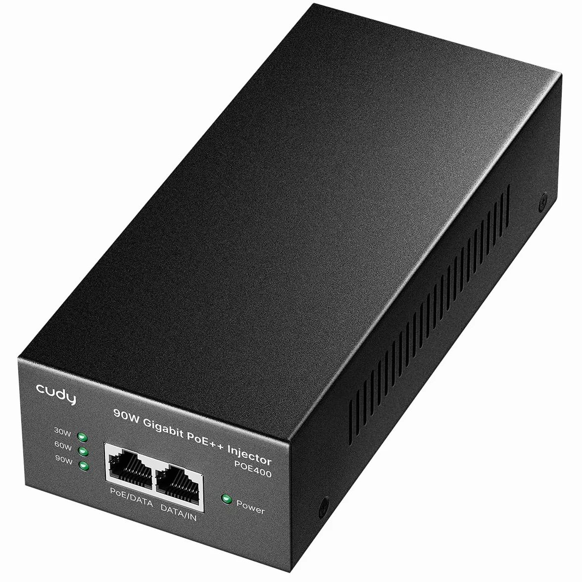 Cudy POE400 Adaptador Inyector PoE++ Ultra Gigabit 90W, Compatible Con IEEE 802.3bt/at/af, Rj45 1000Mbps, Plug & Play, Metal