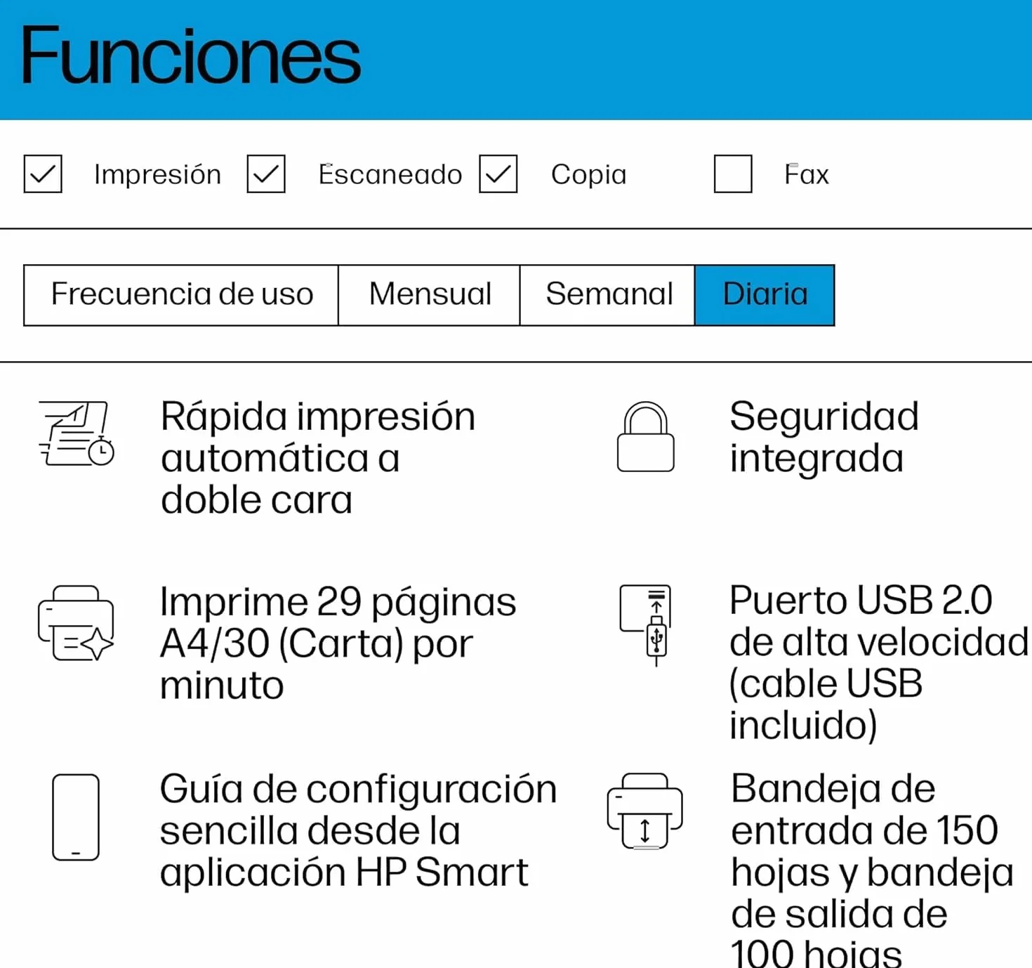 HP LaserJet M234d 8J9K4F, Impresora Láser A4 Multifunción Monocromo a Doble Cara Automática, Escaner, Copiadora (29 ppm, conexión Solo USB, Procesador 500MHz, Memoria 64MB, Smart App)