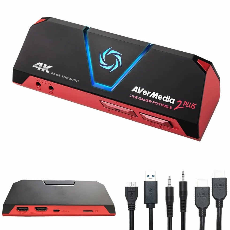 AVerMedia GC513 Live Gamer Portable 2 Plus – Captura 1080p60, paso 4K60, grabación sin PC, Plug & Play, chat, OBS, PS5, Switch, Mac, Win11