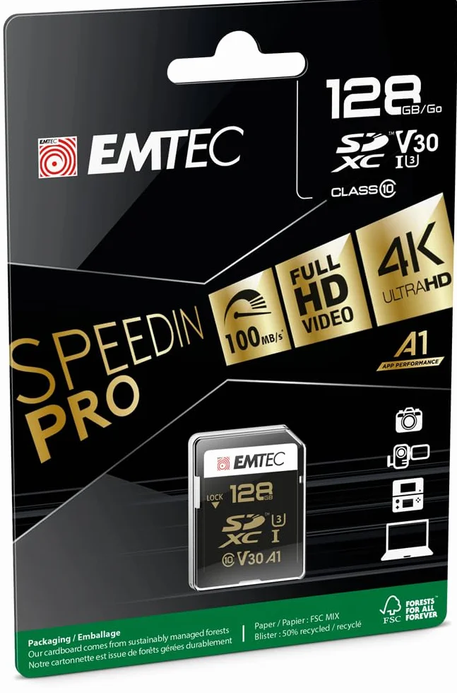 Emtec SDXC 128GB UHS1 U3 Speedin
