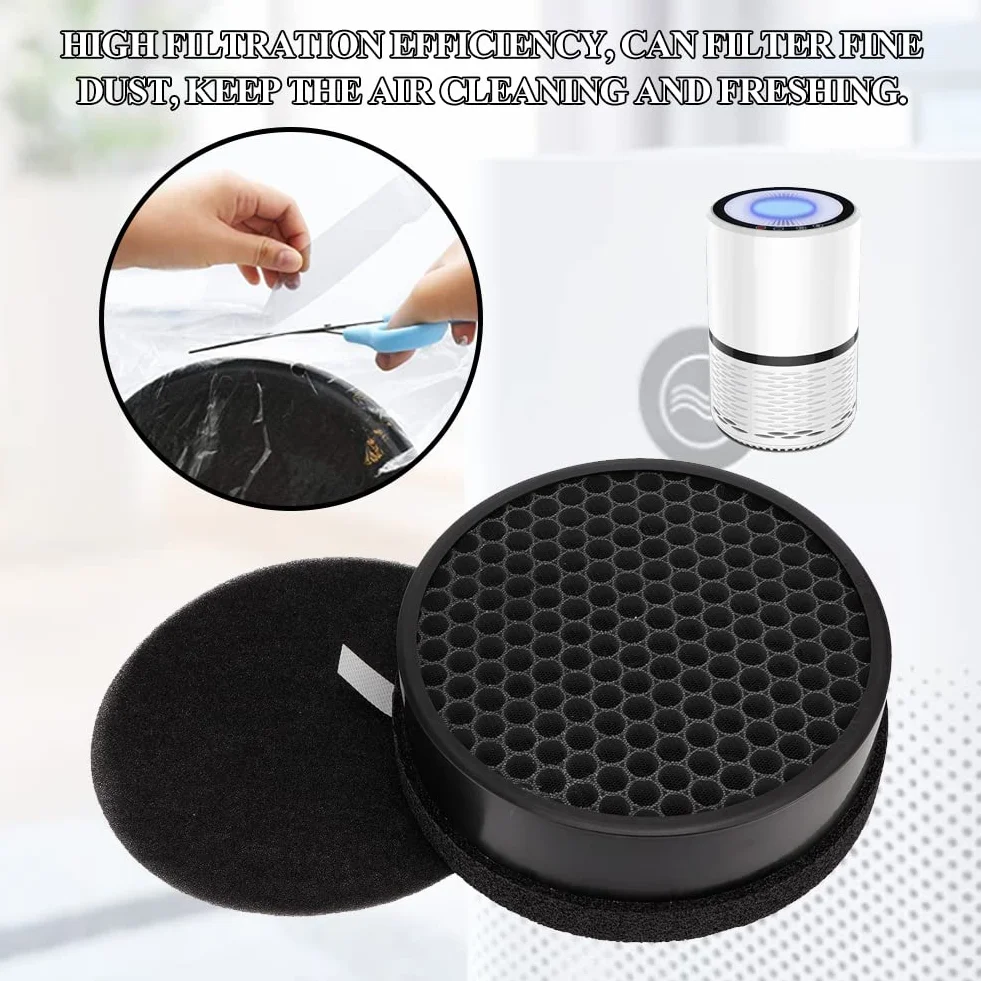 Filtro de repuesto HEPA H13 3 en 1 compatible con Levoit H132 H132-RF, negro