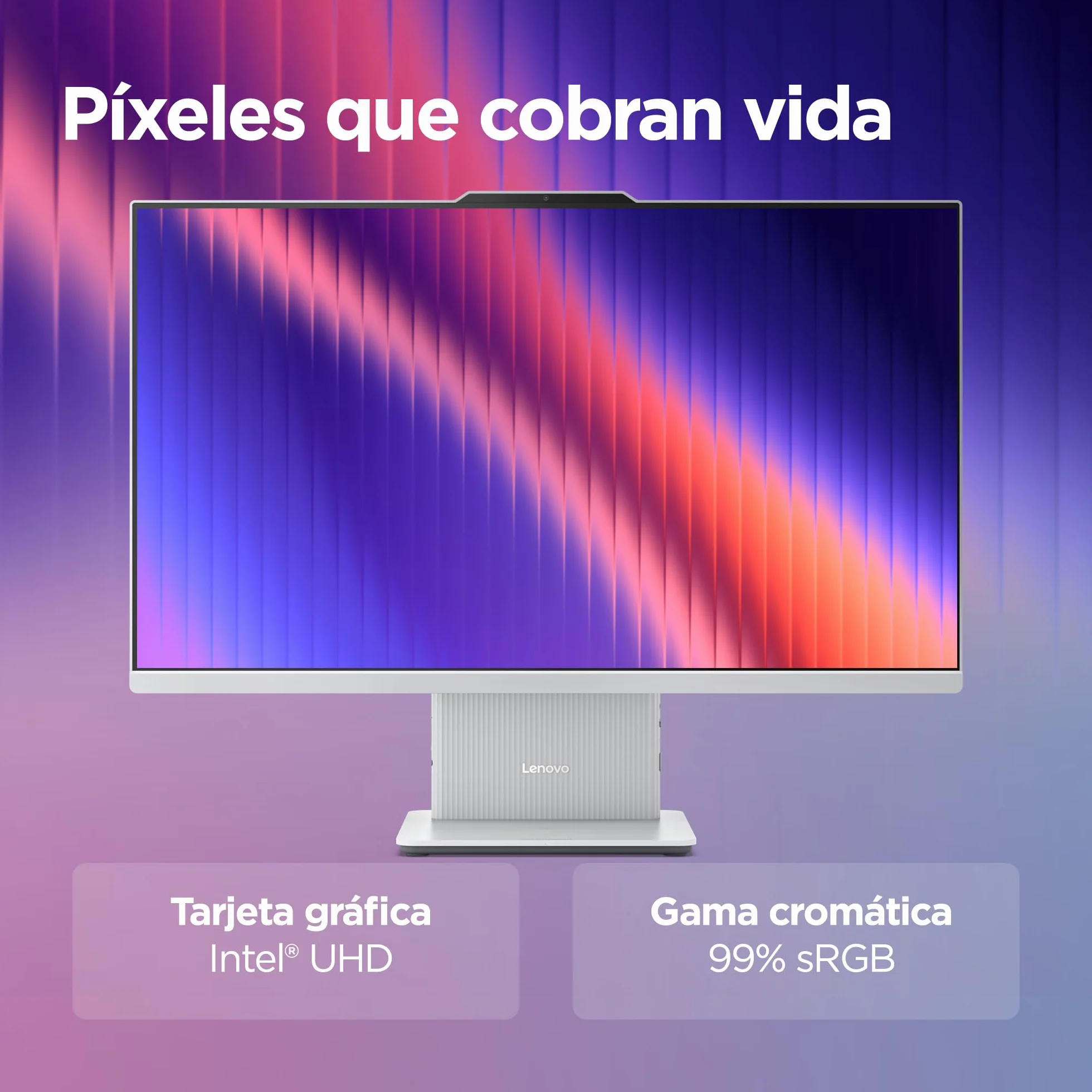 Lenovo IdeaCentre AIO i Gen 9 - Ordenador de Sobremesa 27" FHD (Intel Core i5-13420H, 16 GB RAM, 1 TB SSD, Intel UHD Graphics, Wi-Fi 6, Win11 Home) Incluye Teclado QWERTY Español y Ratón - Gris Nube