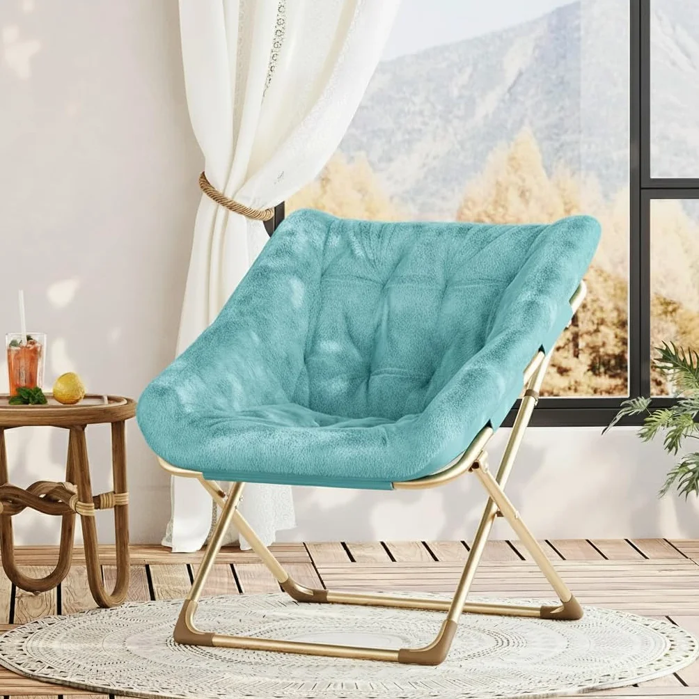Sillón Plegable Verde 52x60x79 cm para Salón Dormitorio Comedor