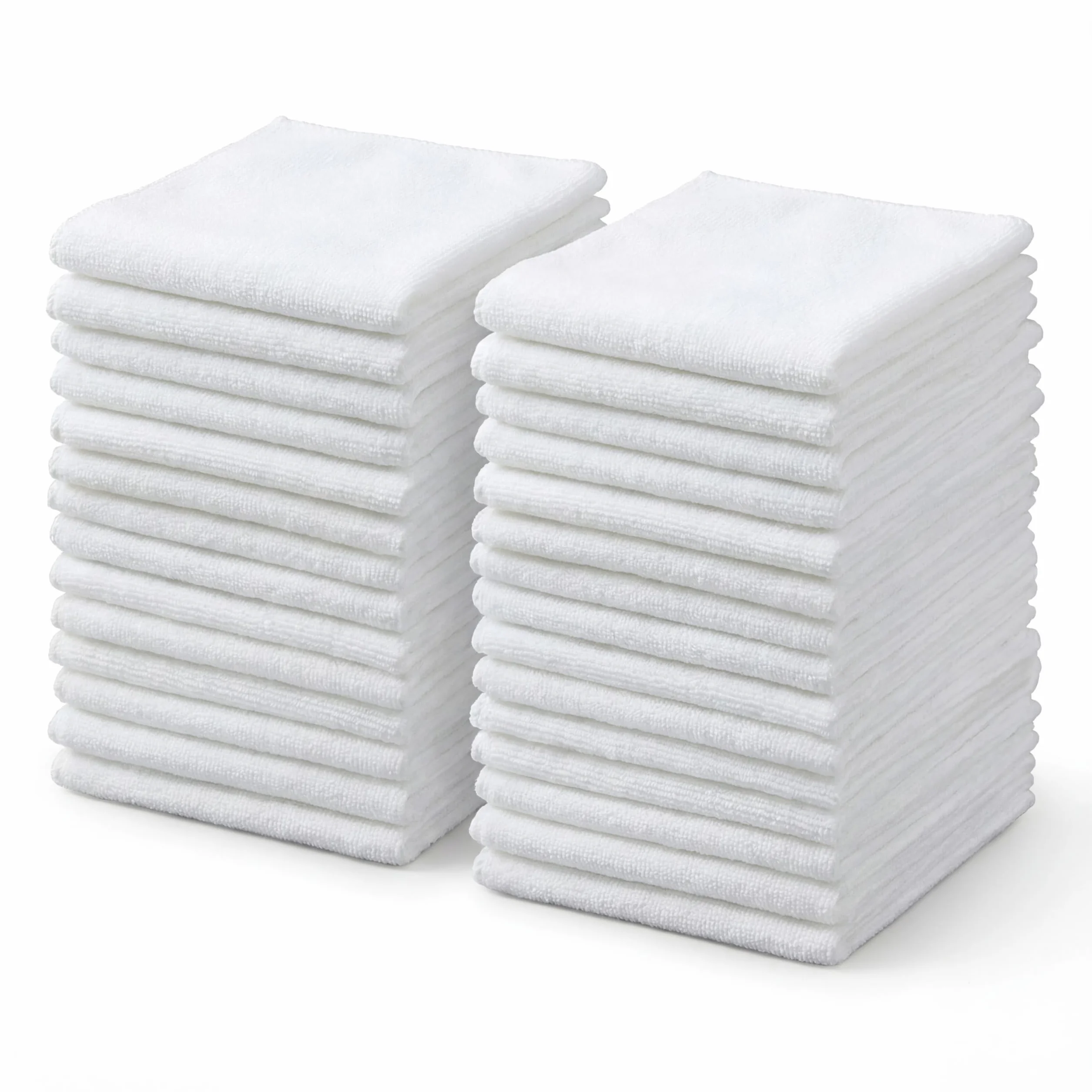 Hestya 30 Toallas de Microfibra de Secado Rápido Paños de Cara Absorbentes Suaves Pañuelos Faciales de Limpieza Reutilizables para Adultos SPA Deporte Belleza(Blanco,25 x 25 cm)