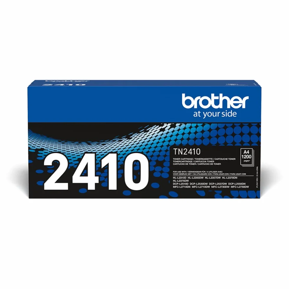 Brother TN2410 Tóner negro para impresoras HLL2310D, HLL2350DW, HLL2370DN, HLL2375DW, DCPL2510D, DCPL2530DW, DCPL2550DN, MFCL2710DW, MFCL2730DW, MFCL2750DW