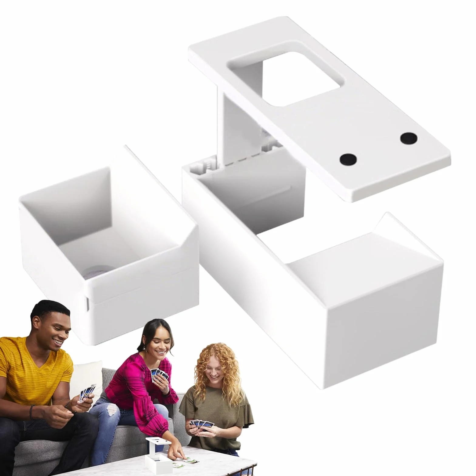 Soporte de escaneo de tarjetas comerciales, escáner de tarjetas portátil con soporte para teléfono, diseño base sin deslizamiento, escaneo rápido, herramienta de escaneo multifuncional para clasificar