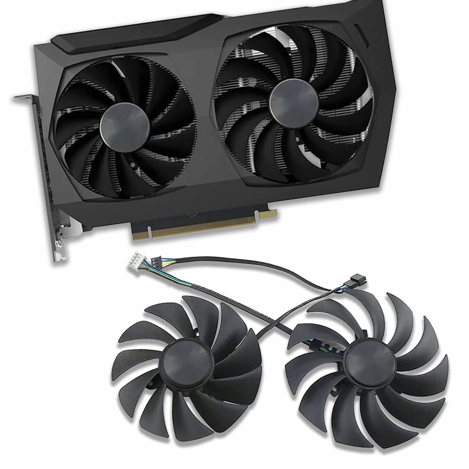 88mm 100mm GA92S2U CF9015H12S Tarjeta gráfica Refrigera Ventilador para ZOTAC GeForce RTX 3070 RTX 3070 Ti Ventilador de tarjeta gráfica (Ventilador AB)