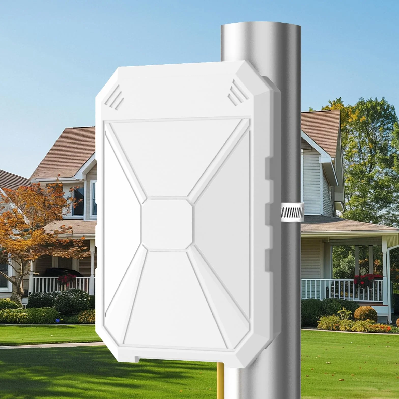 N300 Repetidor WiFi Exterior, Extensor WiFi Exterior, Amplificador WiFi con Antenas Integradas, Resistente a La Intemperie IP67, WPA/WPA2, with PoE, Puerto Ethernet, para Jardín y Patio