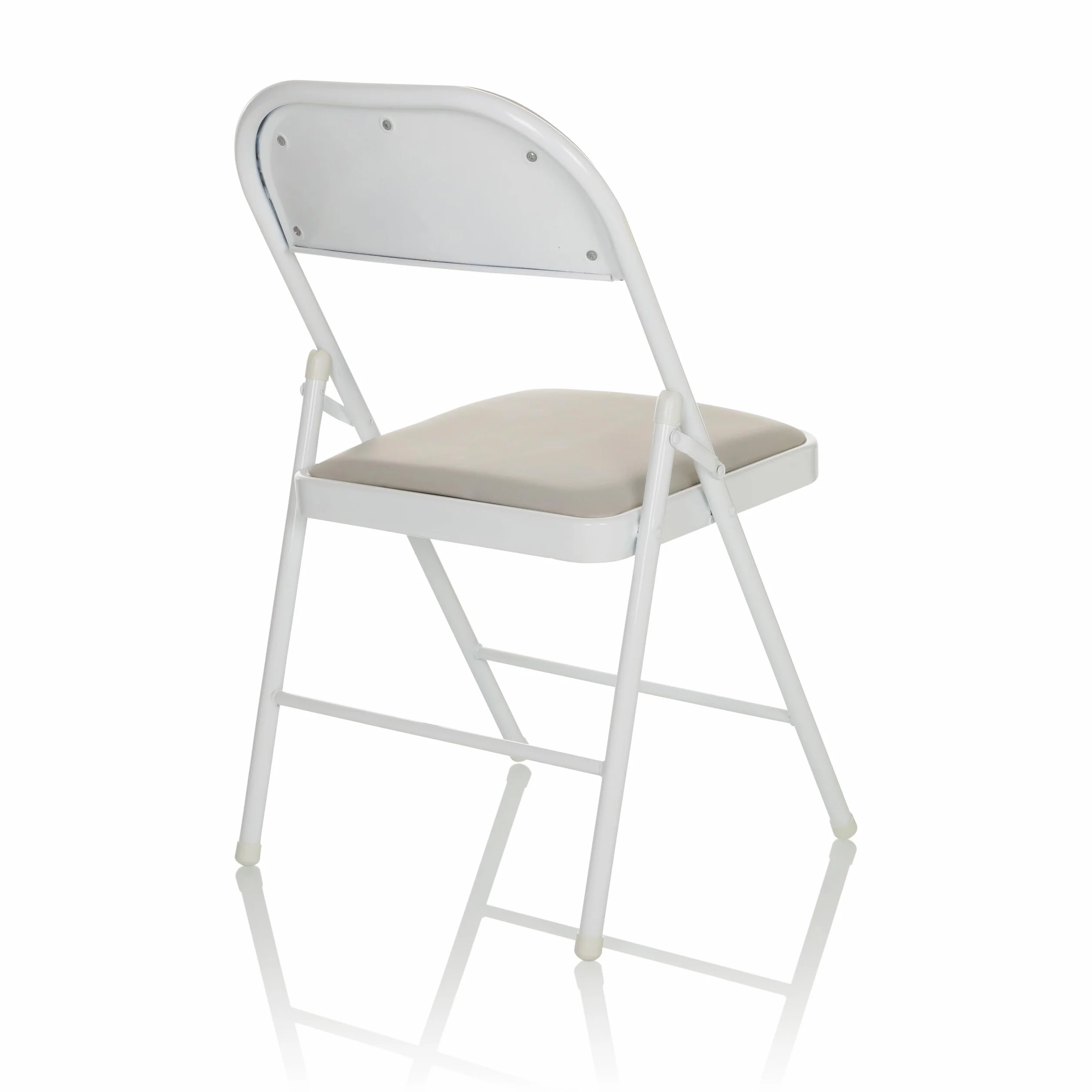 Silla Plegable Tapizada TUDELA W de Visitante Piel, 130 kg, Gris