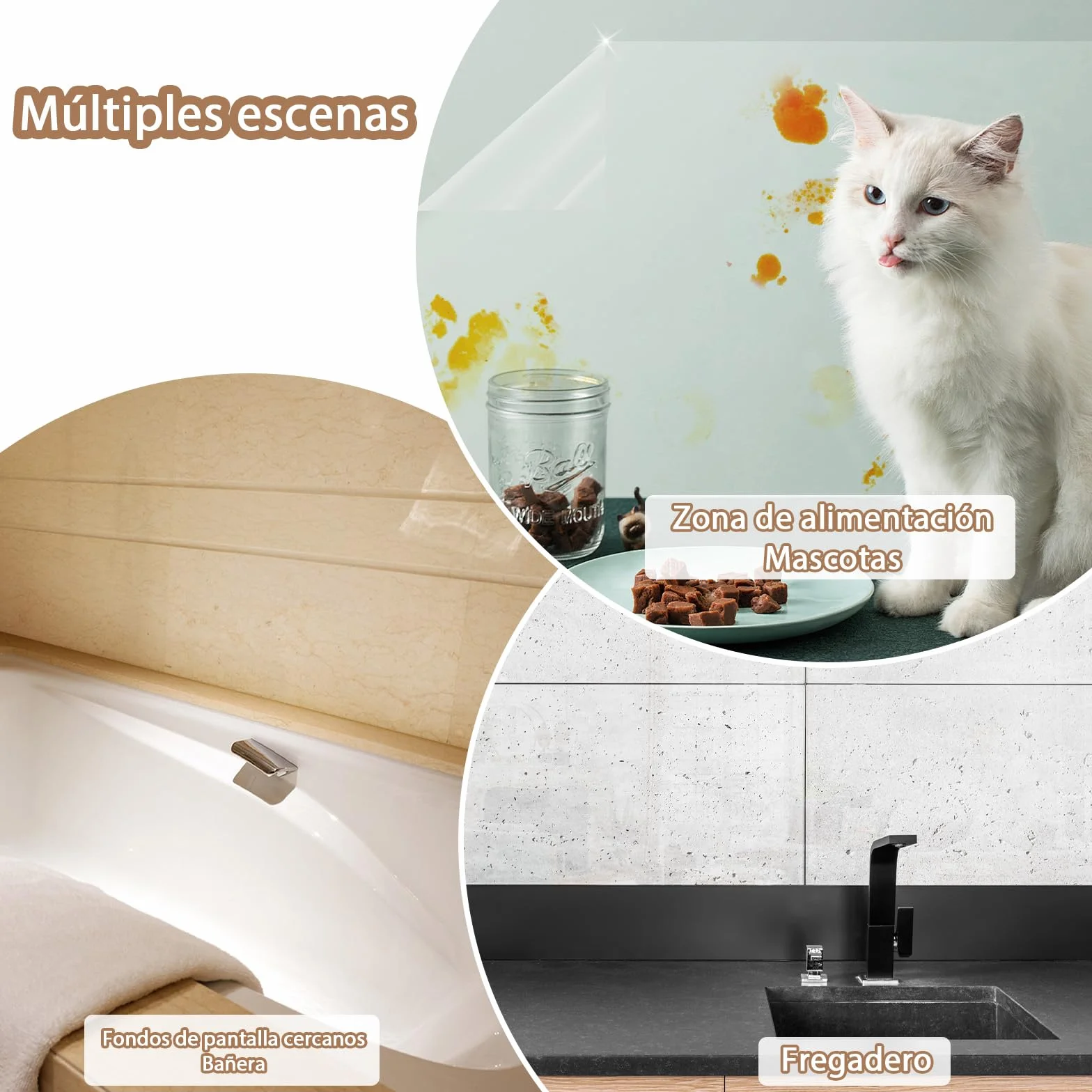 Papel Vinilo Transparente Adhesivo 30cmx300cm Impermeable Protector Pared Encimera