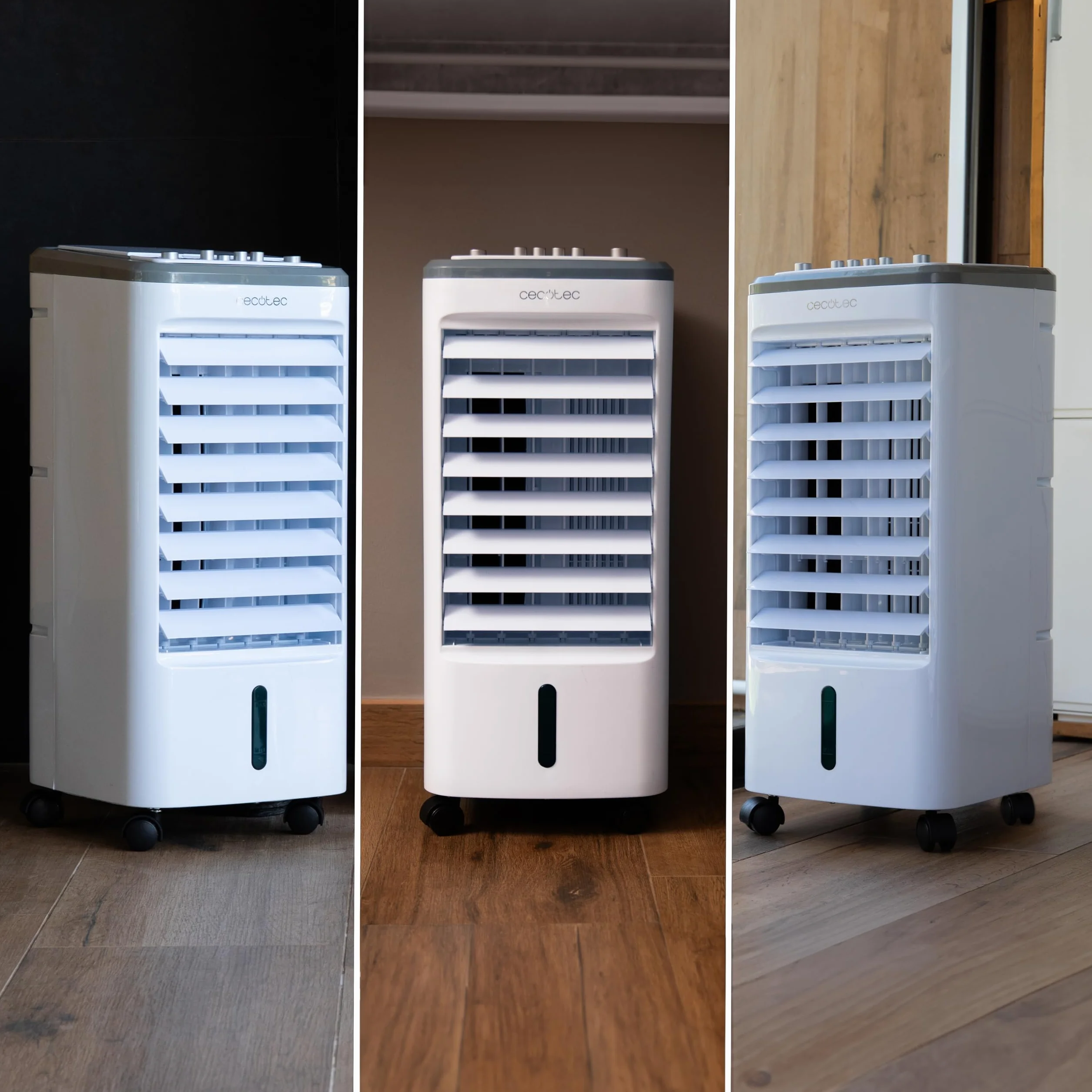 Cecotec Climatizador Evaporativo EnergySilence 3500 Cool Compact 65 W Depósito 3,5 L 3 Velocidades Oscilación 70º Ruedas multidireccionales
