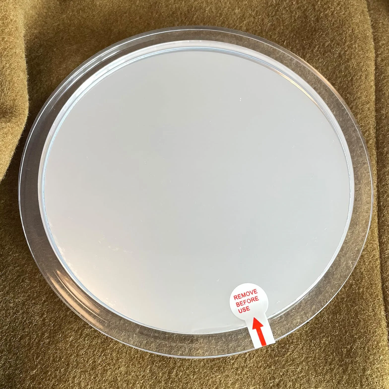 Espejo de Ducha sin Niebla antivaho inastillable con 3 Ventosas Extraíbles para Afeitado y Maquillaje