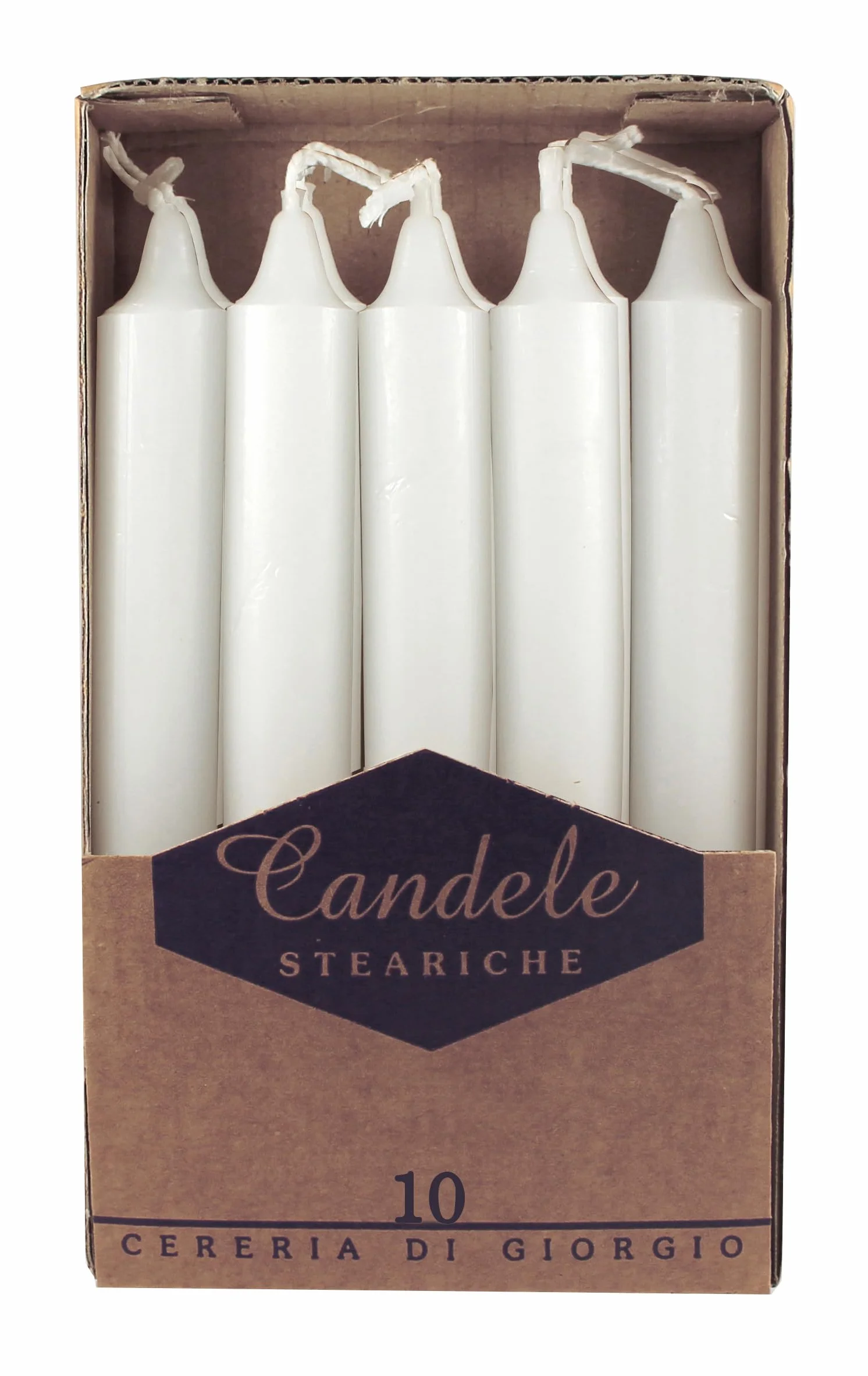Cereria di Giorgio 407 Velas esteáricas 1,8 x 1,8 x 15 cm 10 unidades