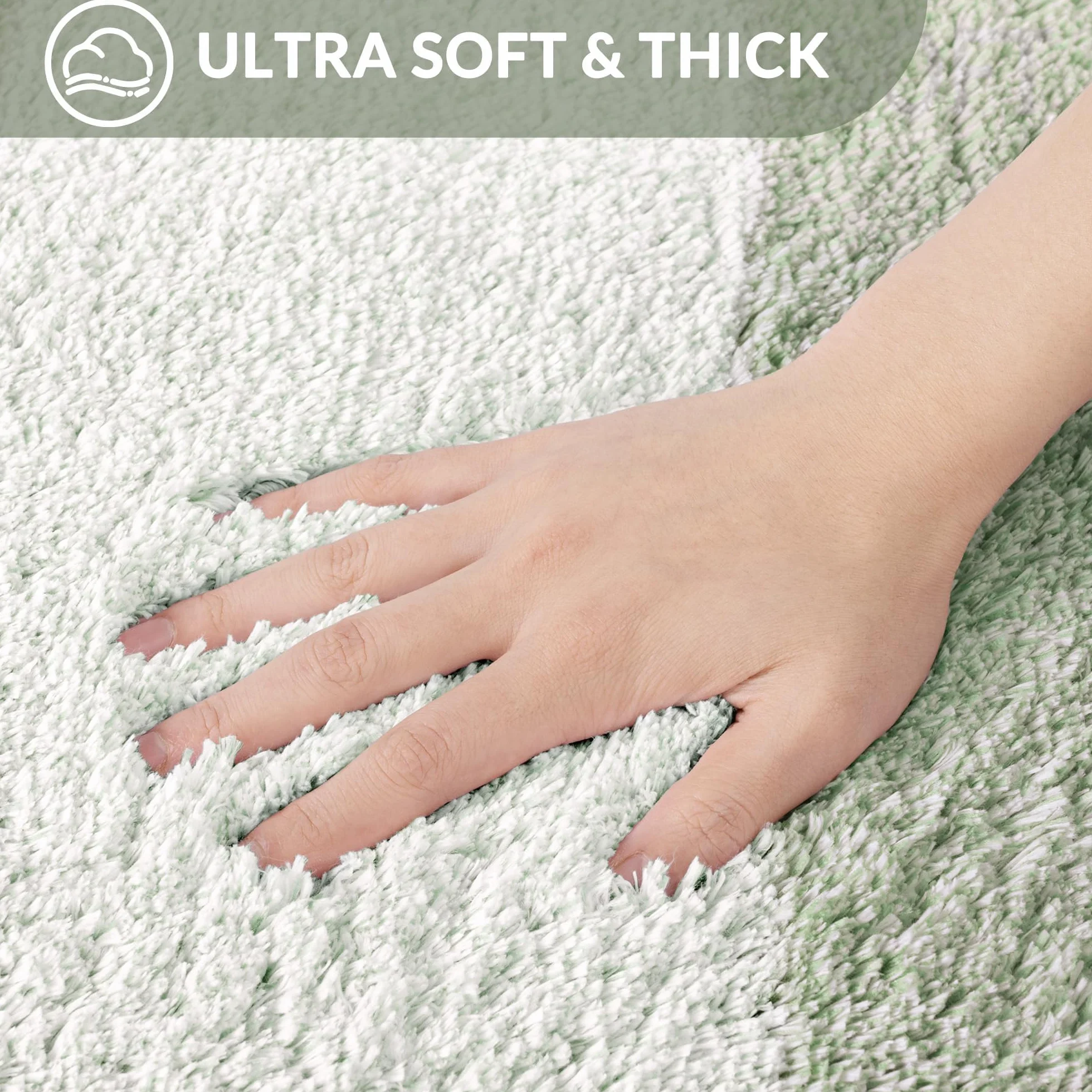 Alfombra de Baño de Microfibra Antideslizante Absorbente 50x80 cm Verde