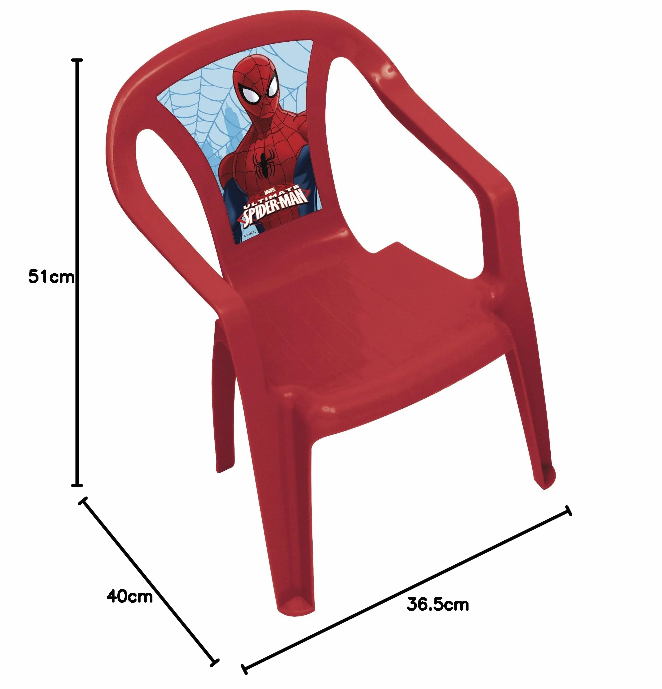 Arditex SM7976 Silla plástico Monoblock Spiderman